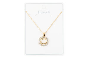 Ланцюжок жовтий метал з підвіскою 40см FHF1513