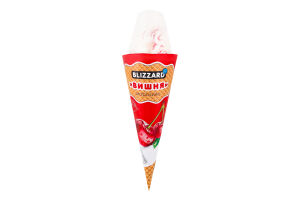 Морозиво Blizzard 140 г ріжок Ваніль-вишня з молоч. глаз.