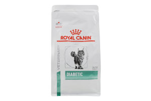 Корм сухой полнорационный диетический для взрослых котов Diabetic Veterinary Royal Canin м/у 400г