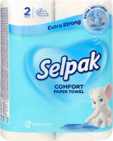 Полотенца бумажные 2-х слойные Extra Strong Comfort Selpak 2шт