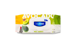 Серветки вологі Avocado 120шт з клапаном Deep Fresh