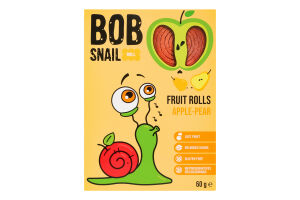 Цукерки фруктові натуральні Apple-pear Rolls Bob Snail к/у 60г