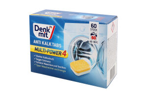 Таблетки проти вапняного нальоту Multi-power2 д/пральних машин 60*16г Denkmit