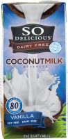 So Delicious Dairy Free Coconutmilk Beverage Vanilla