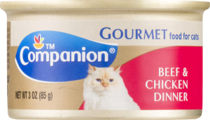 Companion Gourmet Food for Cats Beef & Chicken Dinner 3 OZ