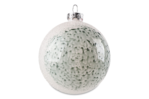 Прикраса ялинкова Куля Морський бриз скло 8см