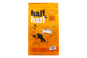 Корм сухой полнорационный для стерилизованных котов Beef recipe Premium Half&Half м/у 2кг