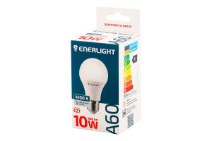 Лампа светодиодная 10W 900lm E27 4100K A60 Enerlight 1шт