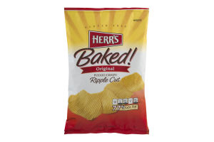 Herr's Baked! Original Potato Crisps Ripple Cut