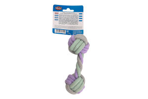 Іграшка д/цуценят Гантель з канатом котон 15см Trixie