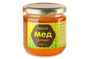 Мед натуральный липовый Novus с/б 250г