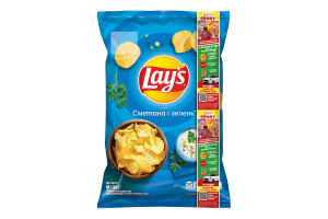 Чипси картопляні Сметана і зелень Lay's м/у 60г
