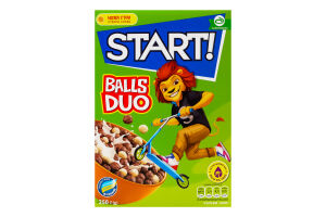 Сніданки сухі зернові Кульки Duo Start! к/у 250г