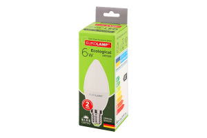 Лампа светодиодная LED 6W E14 Eurolamp 1шт