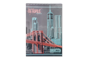 Блокнот н/пруж. Buromax Metropolis А4 48 арк. кл. черв.