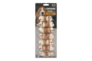 Companion Triple Flavor Mini Rawhide Chews for Dogs Pork, Chicken and Beef - 7 CT