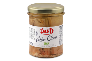 Тунець жовтоперий DANI 190г в олив.олії скло И599(Іспанія)