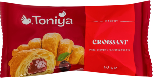 Круасан з фруктовим наповнювачем з ароматом вишні Вишня Toniya м/у 60г