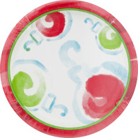 Smart Living Lunch Paper Plates Watercolor - 8 CT