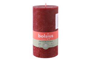 Свеча темно-красная 13х6.8см №103668790347 Bolsius 1шт