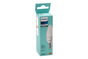 Лампа светодиодная 40W Е14 470lm 4000K №9290036040 LED Philips 1шт