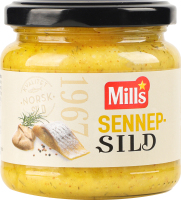 Оселедець Mills в гірчичному соусі з цибулею