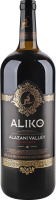 Вино 1.5л 9-13% красное полусладкое ординарное столовое Алазанская долина Aliko C&W бут