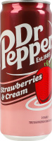 Напиток безалкогольный сильногазированный со вкусом клубники со сливками Dr Pepper ж/б 0.33л