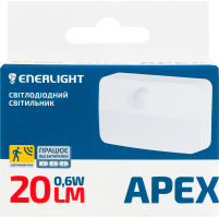 Светильник светодиодный с датчиком движения 20lm 0.6W №APEX20DCBATN Apex Enerlight 1шт