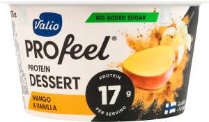 Сыр мягкий протеиновый без лактозы со вкусом манго и ванили Valio PROfeel ст 175г