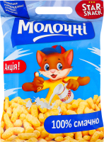 Палочки кукурузные сладкие неглазированные Молочні Star Snack м/у 180г