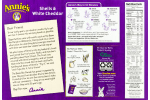 Annie's Homegrown Macaroni & Cheese Shells & White Cheddar - 6 CT