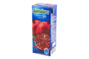 Нектар осветленный пастеризованный гранатовый Sandora т/п 200мл