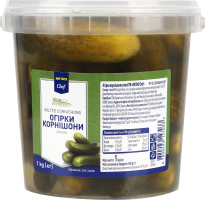 Огірки корнішони солоні Metro Chef відро 1кг