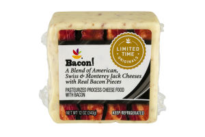 Ahold Bacon! American, Swiss & Monterey Jack Cheeses with Real Bacon Pieces