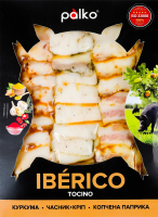 Сало с куркумой, с чесноком и укропом, с копченой паприкой Iberico tocino Palko к/у 120г