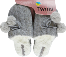 Тапочки комнатные домашние женские с вишивкой/помпон Twins №8022 36-40