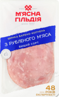 Шинка нарізка з рубленого м’яса М'ясна Гільдія в/к в/с лоток 0.1кг