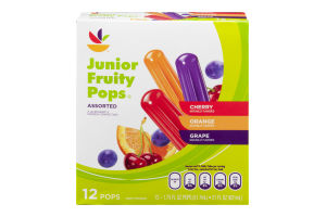 Ahold Junior Fruity Pops Assorted - 12 CT