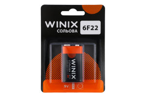 Батарейка солевая 9V 6F22 Winix 1шт