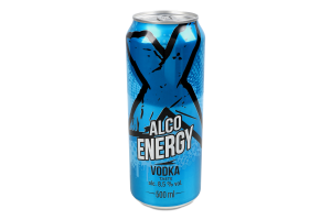 Напій енергетичний X-Energy Vodka сл/алк газ з/б