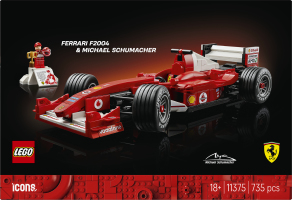 Конструктор для взрослых от 18лет №11375 Ferrari F2004&Michael Schumacher Icons Lego 735эл