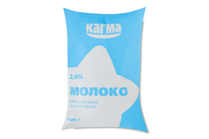 Молоко 2.6% пастеризованное Кагма м/у 900г