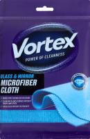 Салфетка из микрофибры для стекол и зеркал 35х35см Vortex 1шт