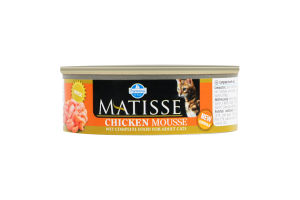 Корм консервированный для взрослых котов Chicken Mousse Matisse Farmina ж/б 85г