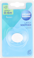 Пустушка Basic латексна анатомічна 0-6місяців Canpol babies