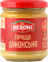 Горчица стерилизованная Дижонская Deroni с/б 200г
