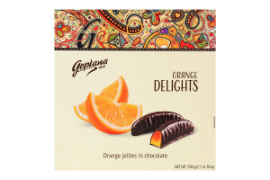Мармелад жувальний зі смаком апельсину в шоколаді Delights Goplana к/у 190г