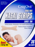 CareOne Nasal Strips Large Tan - 36 CT