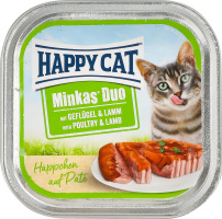 Корм для котов Happy Cat Duo паштет птица-ягненок